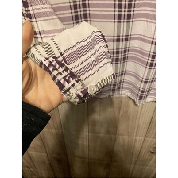 Winter Silks Small purple pink blouse button up shirt top womens 100% Silk - Picture 6 of 6